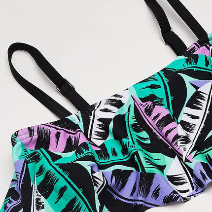 Traje de baño de 2 piezas Kanu Surf Karlie Flounce Bikini Beach Sport para niñas, Maya Purple, 8
