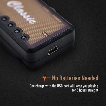 SONICAKE US Classic Plug-In USB Chargable Portable Pocket Guitar Headphone Amp Carry-On Bedroom Effects