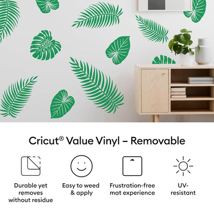 Cricut Value Removable Adhesive Vinyl, 30.5 cm x 3 m, Black, Ideal for Personalised Decals, Labels & DIY Crafts, Removes Without Residue for All Cricut Cutting Machines
