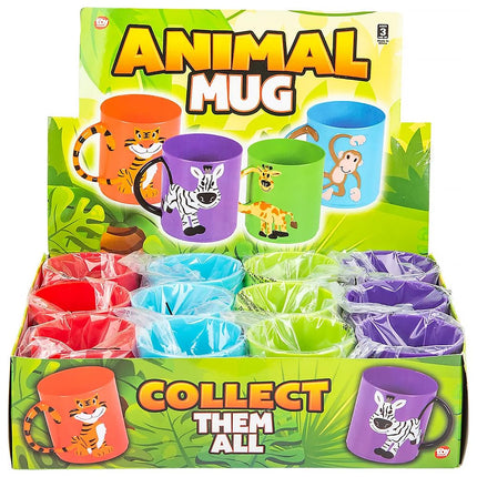 Rhode Island Novelty Animal Mugs Assorted Color and design (12 Pack)