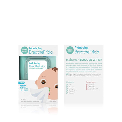 Frida Baby Nose Wipe - 30 Count Cotton Wipes with Menthol/Eucalyptus for Baby's Nose and Dry Skin