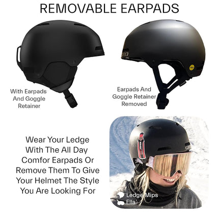 Casque de ski Giro Ledge - Casque de snowboard pour hommes, femmes et jeunes - Light Mineral mat - L (59-62,5 cm)