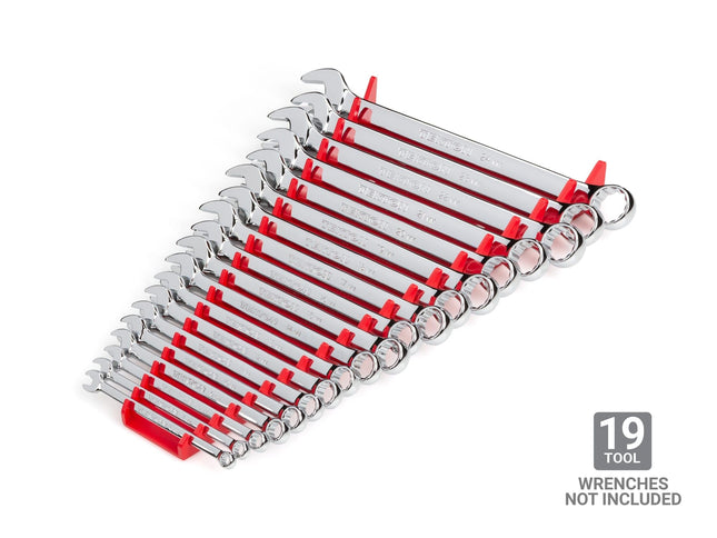 Organizador de llaves TEKTON de 19 herramientas (rojo) | Hecho en EE. UU. | ORG29219