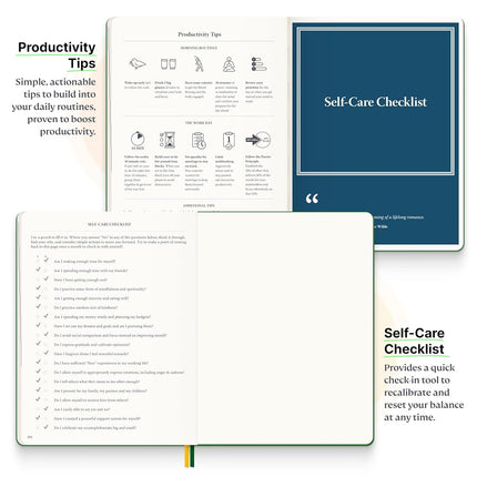 Roterunner Hardcover Purpose Planner Notebook B5 7.5 x 9.8 Undated Daily Planner 2024-2025 Daily Weekly and Monthly Productivity Planner Life Planner ADHD Planner for Adults Self Care Journal