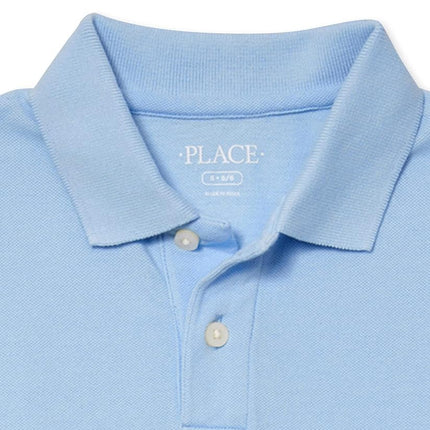 Polo de piqué de manga corta para niño The Children's Place, Brook/Náutico/Blanco, XX-Grande