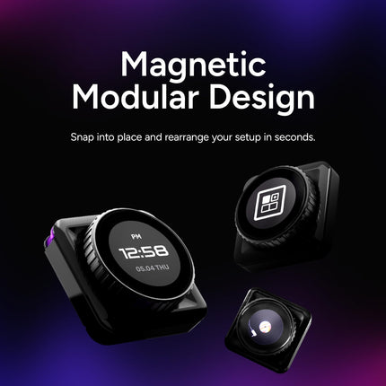 Cooler Master MasterHUB Encoder Dial con pantalla IPS: Plataforma modular Freeform 2.0 - Cambio de escenas, control de volumen, reloj, temporizador e infinitas posibilidades creativas