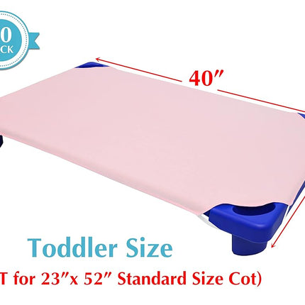 American Baby Company 10-Piece 100% Cotton Percale Toddler Day Care Cot Sheet, Pink, 23" x 40"