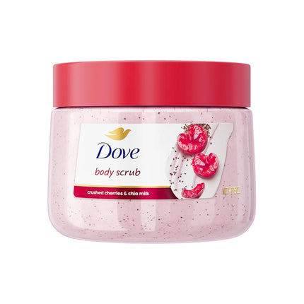 Dove Cherry & Chia Milk Body Scrub Exfoliates and 