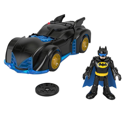 Fisher-Price Imaginext DC Super Friends Batman Toys Shake & Spin Batmobile with Poseable Figure for Preschool Pretend Play Ages 3+ Years, HRP08