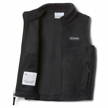Columbia Boys' Steens Mountain Fleece Vest, Black, X-Small