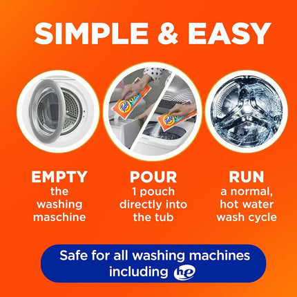 Nettoyant pour lave-linge Tide, nettoyant pour machines à laver avec Oxi pour machines à laver à chargement frontal et par le haut, éliminateur de résidus et d'odeurs de nettoyage en profondeur, approvisionnement de 7 mois