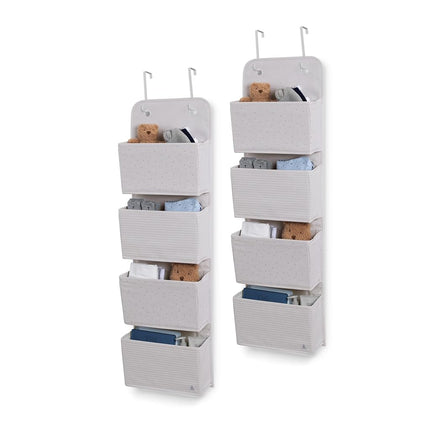 Delta Children GAP babyGap 2-Pack Over the Door Storage Organizer with 4 Pockets, Grey
