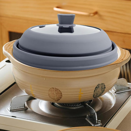 Microwave Splatter Cover 27cm, Collapsible Cookware Lid with Handle