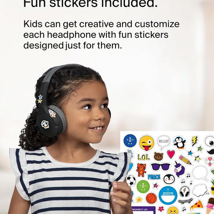 Belkin SoundForm Mini Kids Wireless Headphones with Microphone - Black