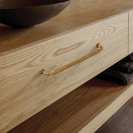 Asidrama 10 Pack 6.3 Inch(160mm) Antique Brass Kitchen Cabinet Handles, Cabinet Pulls Vintage Retro Kitchen Cabinet Hardware for Cupboard Drawer Pulls