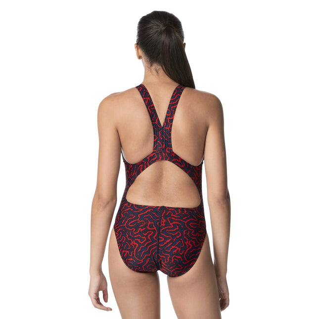 Maillot de Bain Speedo Race Maze Super Pro Back,Rouge/Blanc/Bleu (985),26