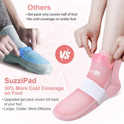 SuzziPad Chemo Gloves and Socks for Neuropathy, Chemotherapy Comfort Items for Cancer Patients, Include 2 Ice Socks for Neuropathy & 2 Ice Gloves Chemotherapy/Neuropathy, Cancer Care Items for Women L