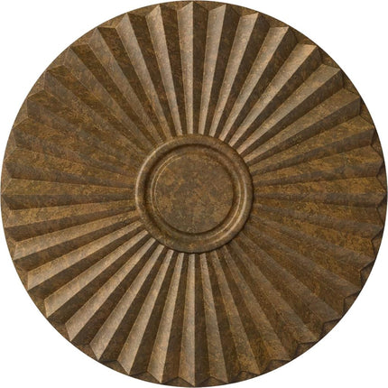 19 3/4"OD x 1 3/8"P Shakuras Ceiling Medallion (For Canopies up to 5"), Hand-Painted Rubbed Bronze