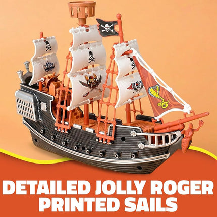 Rhode Island Novelty 10 Inch Pirate Ship Toy Boat One Per Order