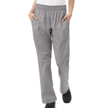 Chef Works Women's Essential Baggy Chef Pants, Small Check, Medium