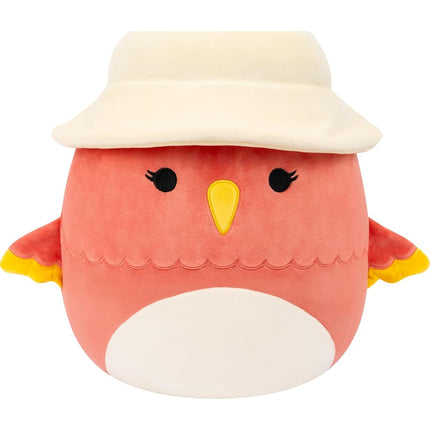 Squishmallows Original 12in Lullabi The Coral Hummingbird with Bucket Hat – Official Jazwares Plush (Medium-Sized)