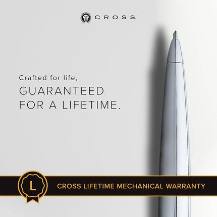 Cross Atx Pure Chrome Ball Pen with Chrome Plated Appointments - Silver