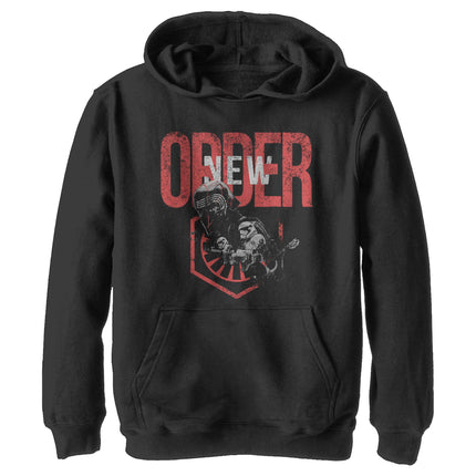 Star Wars Boys' Youth Hooded Pullover Fleece, Blac