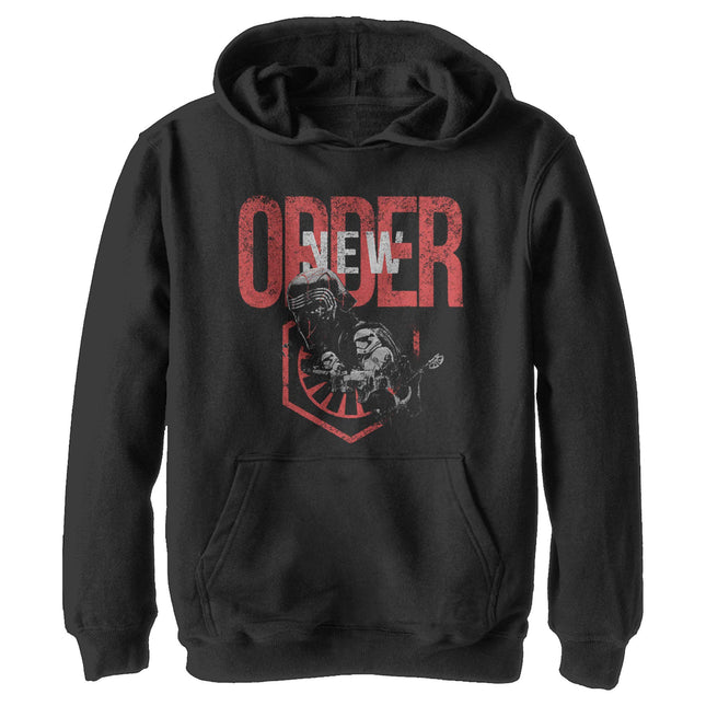 Star Wars Boys' Youth Hooded Pullover Fleece, Blac