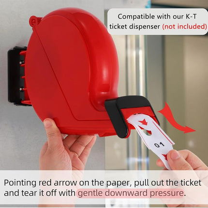 White Take A Number Tickets Queue Roll for K-T Ticket Dispenser with 5 Rolls 2 Digits Paper 20 Groups Number from 00-99