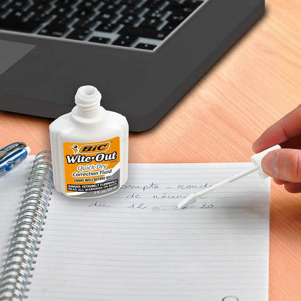 BICWOFQD12WE - BIC Wite-Out Quick Dry Correction Fluid