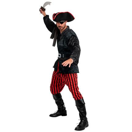 Spooktacular Creations Adult Men Dark Pirate Costume for Halloween, Costume Party, Trick or Treating, Cosplay Party