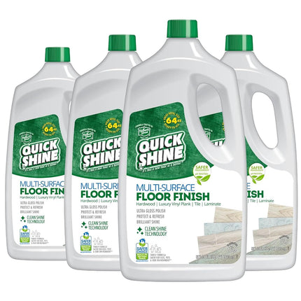 Quick Shine Multi Surface Floor Finish 64oz, 4Pk |