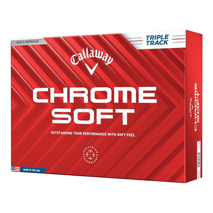 Callaway Golf Chrome Soft Premium Tour Golf Ball 2024 White Triple Track
