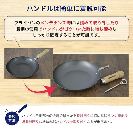 Riverlight Kyoku Japan J1613 Iron Egg Frying Pan, Small, Iron Nitride, IH Compatible, Rust Resistant, Made in Japan