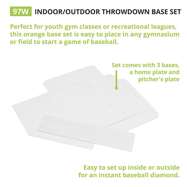 Champion Sports 97W White Indoor and Outdoor Base Set