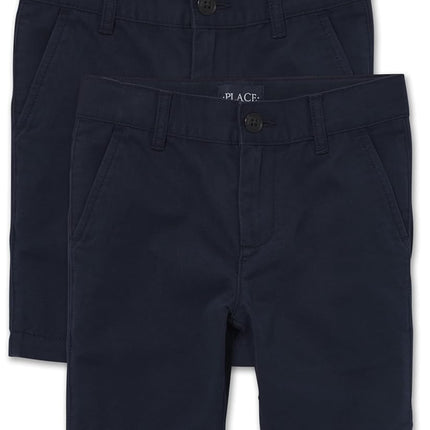 The Children's Place Short chino bébé garçon, lot de deux, bleu marine, 6-9 MOIS