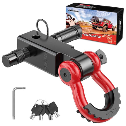 Nilight Anti-Theft Shackle Hitch Receiver 2Inch 45