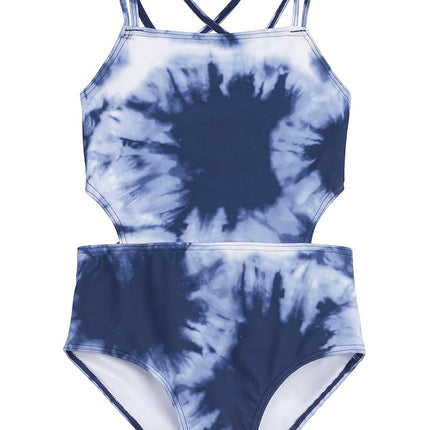 Kanu Surf Traje de baño de una pieza con aberturas para niñas Beach Sport, Beach Girl Denim, 16