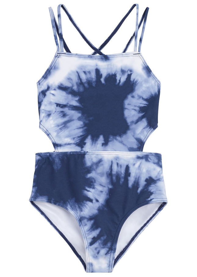 Kanu Surf Girls' Beach Sport Cut-Out 1-Piece Swims