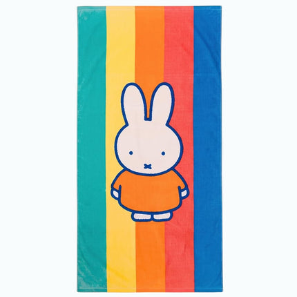 Miffy Kids Cotton Beach Towel, 58 x 28 Inch, Soft & Absorbent Pool, Bath & Beach Towel (Officially Licensed Product) by Franco