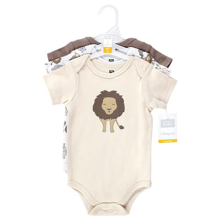 Bodysuits de algodón unisex para bebé Hudson Baby, león de safari, 6-9 meses, león de safari, 6-9 meses