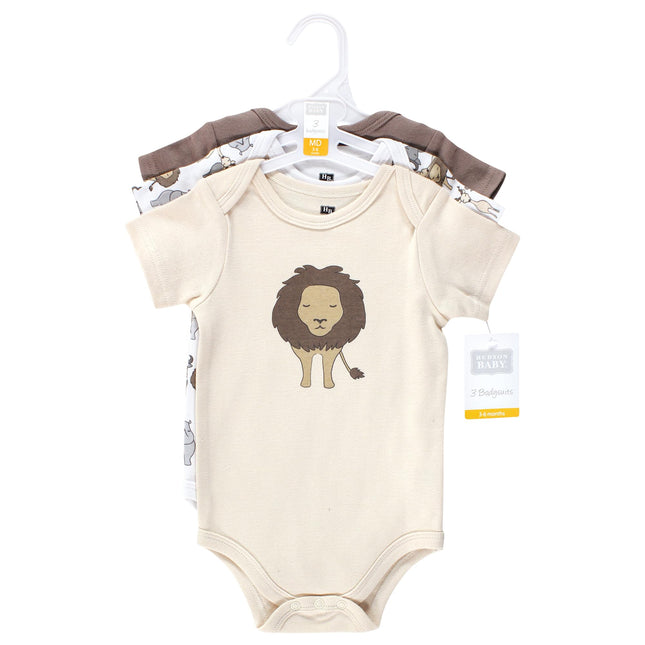 Grenouillères Hudson Baby unisexe en coton, motif Lion Safari, 6-9 mois