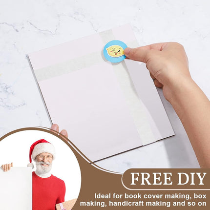 20 Pcs Book Board, Binders Board Chipboard Designer Bookboard Kraft Heavy Duty Chipboard Sheets Bookbinding Supplies for Book Binding Cover (White, 12 x 12 Inch 80PT)