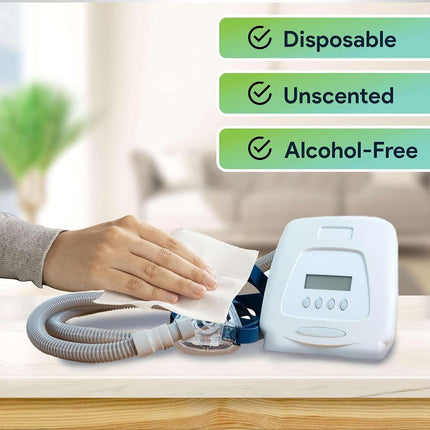 CPAP Mask Wipes - 350 Pack of Disposable CPAP Cleaner Wipes - Unscented, Aloe Infused, and Alcohol Free