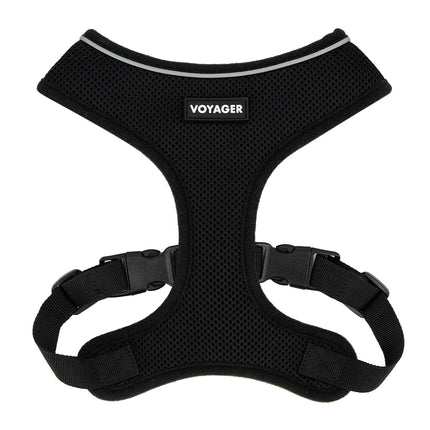 Aerolite No Pull Mesh Dog Harness with Lightweight, Soft, Breathable Chest Coverage, Reflective Stitching, and Adjustable Straps for Walking, Running, Training, Heavy Duty and Durable - Black, XS