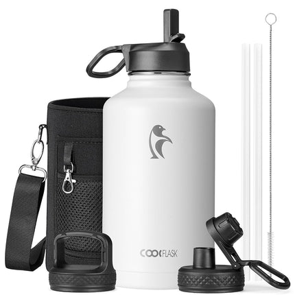 Coolflask Half Gallon Water Bottle Insulated with 
