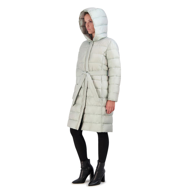 Cole Haan Womens Nylon Channel Quilted Jacket, Opal, S