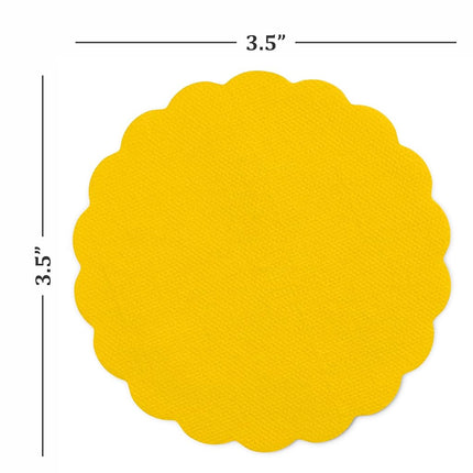 Disposable Yellow Paper Coasters for Drinks, 3.5 Inch Round Coasters for Bar, Cocktail, Beverage, Wine Or Event, 500 Pack Bulk