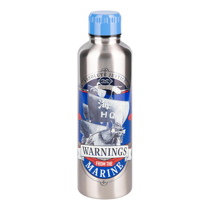 Paladone One Piece Marines Stainless Steel Water Bottle with Screw-Top Lid 500 ml, Officially Licensed for Anime Fans, Pop Culture Merchandise