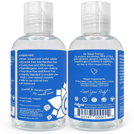 Sliquid Intimate Lubricant H20, Glycerine Free Original Formula 4.2 oz